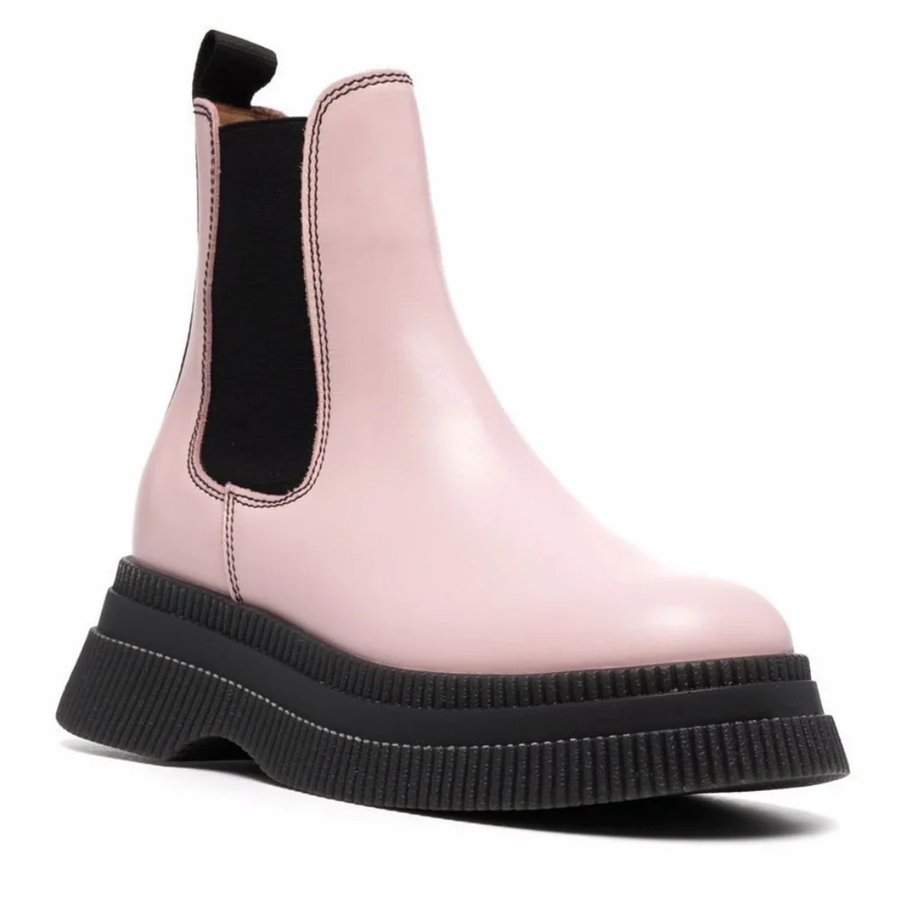 * NEW Ganni Creepers Chelsea Boot in Pale Lilac BT - Picture 2 of 12